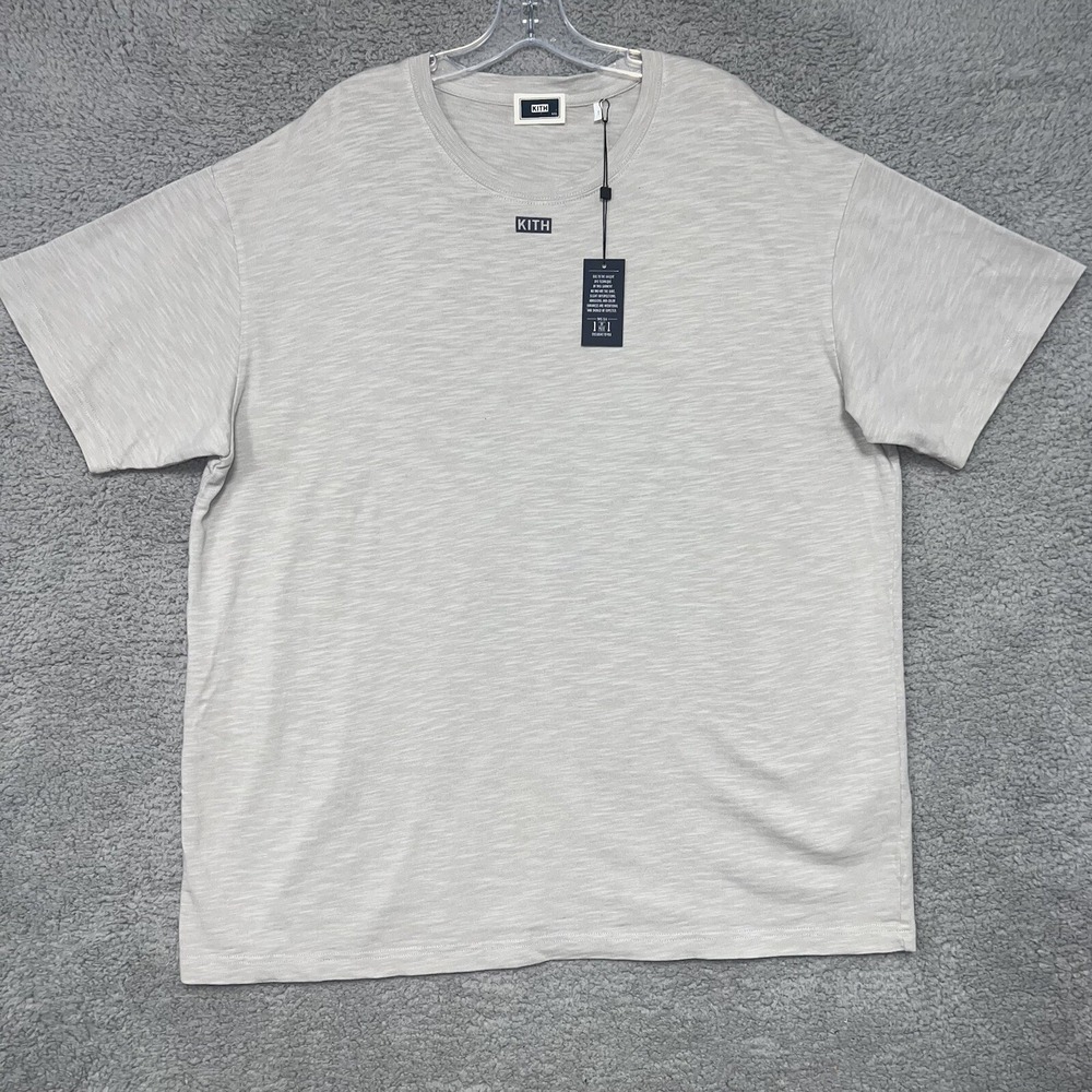 NWT Kith T Shirt Men's Size 2XL‎ XXL Heather Gray JFK Slub Jersey Tee